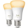 Philips Hue - Ampoules LED Connectées A60 E27 6W Blanc Chaud à Blanc Froid 1000-2000K 810 lm - Pack de 2
