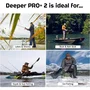 Deeper PRO+ 2 Sondeur Lanceable Wi-Fi GPS Intégré Profondeur 100m 3 Faisceaux