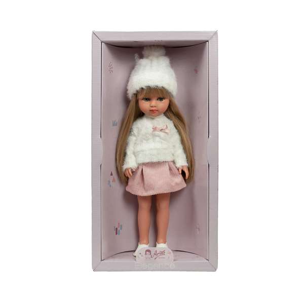 Muñecas Arias - Poupée Elegance 36 cm Chic Kids Carlota avec cheveux, corps en vinyle, pour enfants à partir de 3 ans Muñecas Arias - Poupée Elegance 36 cm Chic Kids Carlota avec cheveux, corps en vinyle, pour enfants à partir de 3 ans