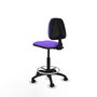 PIQUERAS Y CRESPO Tabouret de bureau Isso Contact violet avec structure polyamide noire