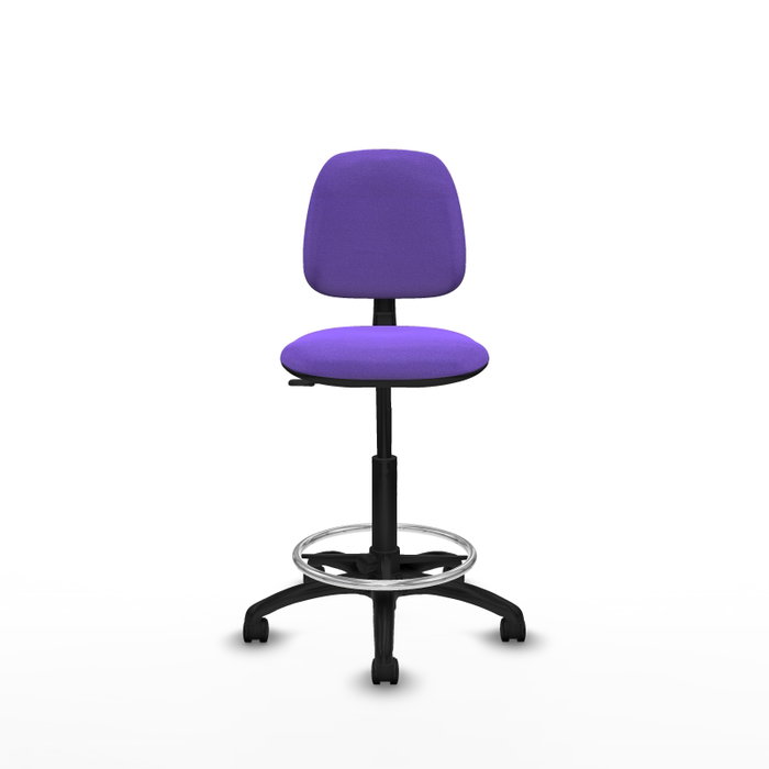 PIQUERAS Y CRESPO Tabouret de bureau Isso Contact violet avec structure polyamide noire