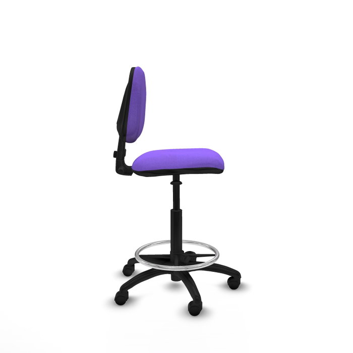 PIQUERAS Y CRESPO Tabouret de bureau Isso Contact violet avec structure polyamide noire