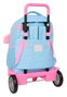 Safta Smile Blackfit8 Sac à dos à roulettes grand format compact et extensible 33 x 45 x 22 cm, recommandé à partir de 3 ans