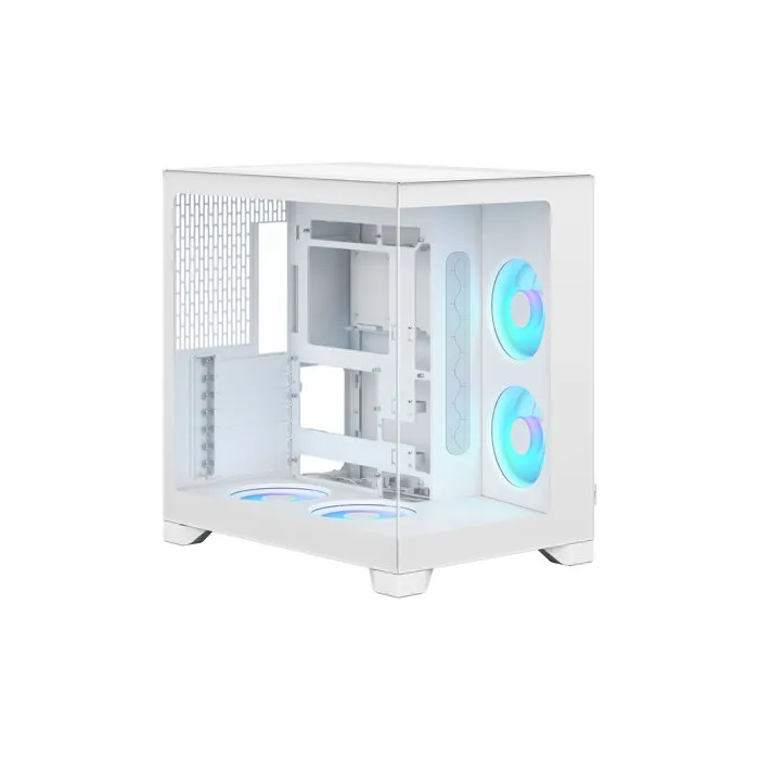 Fractal Design Pop 2 Vision White RGB Boîtier PC ATX Panneau vitré Éclairage RGB Blanc