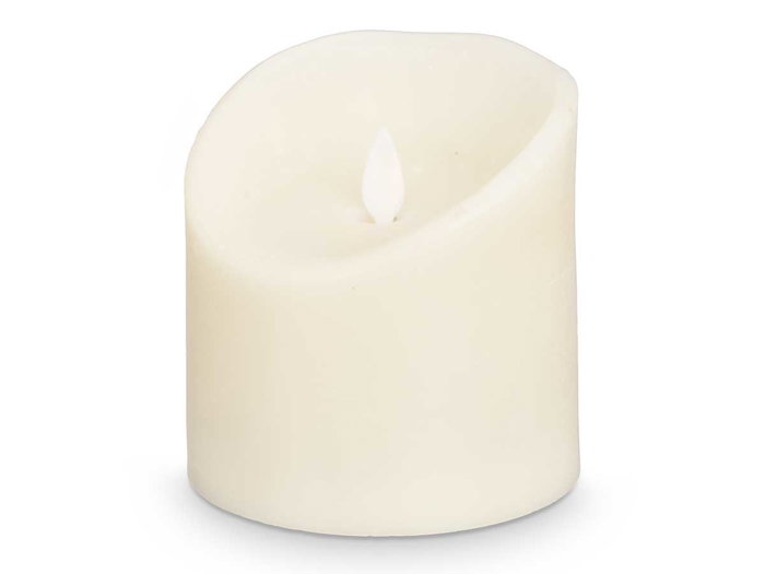 GIFTDECOR Bougie LED Crème Large Basse 10cm