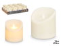 GIFTDECOR Bougie LED Crème Large Basse 10cm