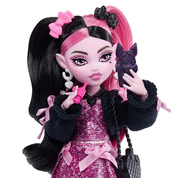 Mattel Monster High Draculaura - Poupée avec accessoires - Dimensions 12x8x8 cm - Pour enfants dès 3 ans