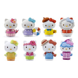 YuMe Toys Présentoir 12 figurines Hello Kitty Mini-Doll Four Seasons Series Sanrio