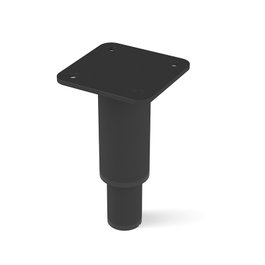 Q&Q Pata metálica Stormy ø35 H90-H150 avec plaque finition noire