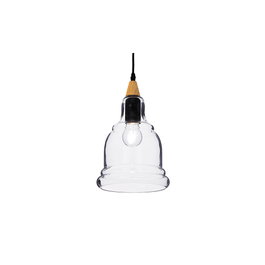 Lampe À Suspension Gretel en Cristal et Bois, E27