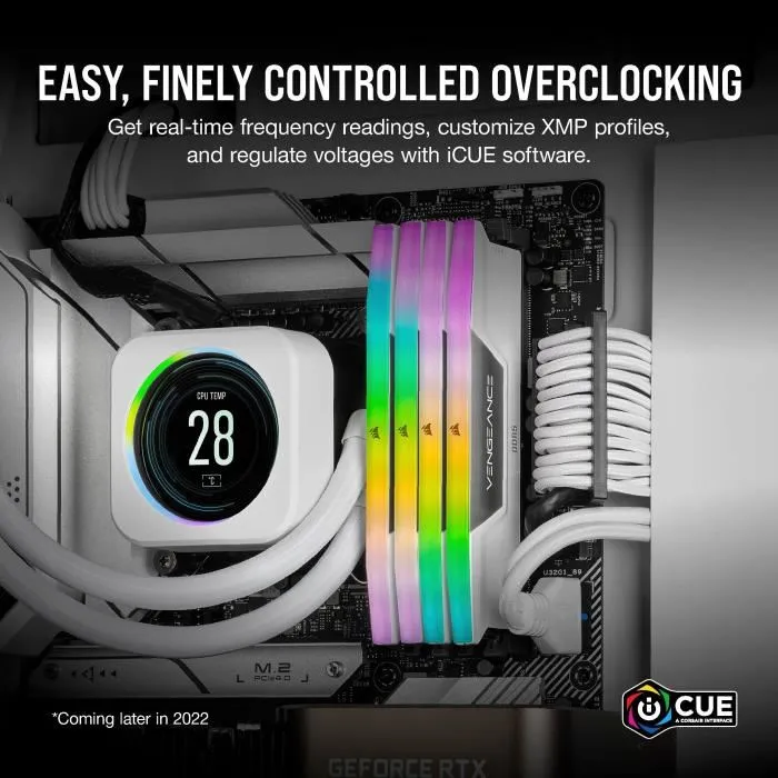 Corsair VENGEANCE RGB DDR5 32 Go (2 x 16 Go) 6000 MT/s White CL40