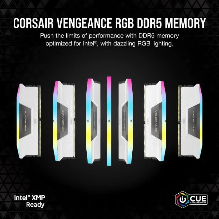 Corsair VENGEANCE RGB DDR5 32 Go (2 x 16 Go) 6000 MT/s White CL40