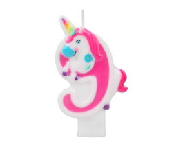 Bougie n°9 Unicornio Multicolor Decoración