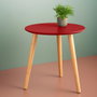 Day Table Auxiliaire Ronde Rouge Ocre