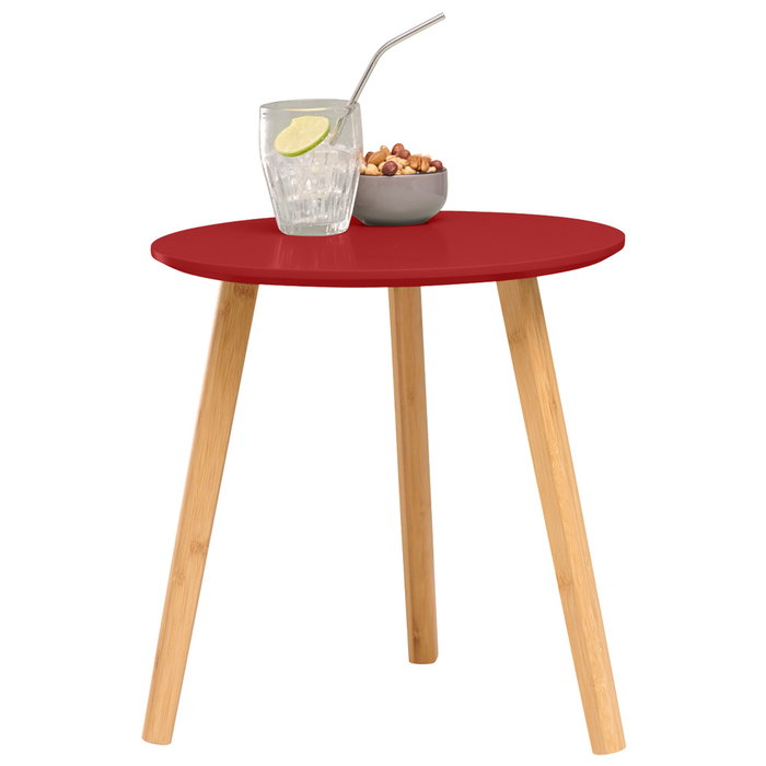 Day Table Auxiliaire Ronde Rouge Ocre