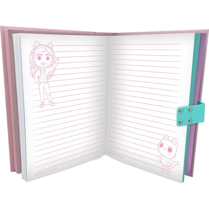 Kids Licensing Agenda Secret Gabby et la Maison Magique avec Code, Effets Sonores, Piles LR44 Incluses - Dès 5 ans