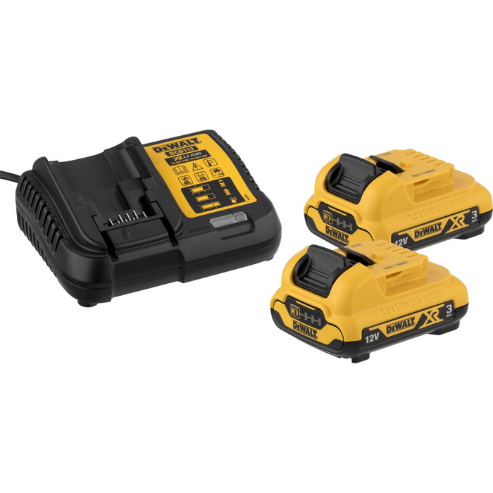 DEWALT DCD703L2T-QW Visseuse-perceuse sans fil multicabezal 12V avec 2 batteries Li-ion 3.0Ah et 4 têtes interchangeables