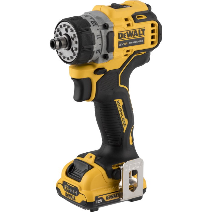 DEWALT DCD703L2T-QW Visseuse-perceuse sans fil multicabezal 12V avec 2 batteries Li-ion 3.0Ah et 4 têtes interchangeables
