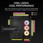 Corsair 3500X LXR LINK Boîtier PC Mid-Tower Noir avec Verre Trempé - 3 Ventilateurs RGB à Rotor Inversé iCUE LINK - Compatible Refroidissement 360mm