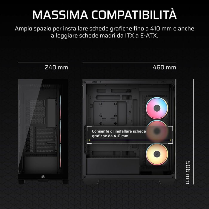 Corsair 3500X LX-R RGB iCUE LINK - Boîtier Mid-Tower Noir