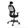 Chaise de Bureau avec Appui-tête Jorquera Piqueras y Crespo 1D036N1 Noir