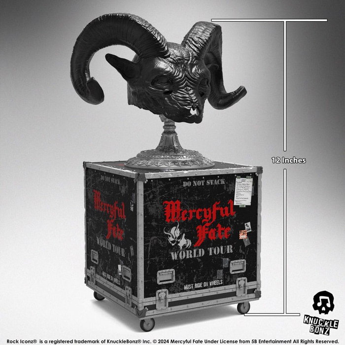 Mercyful Fate statuette Rock Ikonz On Tour caisse de tournée & masque de scène World Tour Mercyful Fate statuette Rock Ikonz On Tour caisse de tournée & masque de scène World Tour