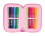 Safta Plumier Triple 37 Pièces Stitch "Chill" avec 3 Compartiments, Dimensions 12,5 x 19,5 x 5,5 cm - Recommandé dès 3 ans