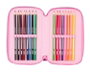 Safta Plumier Triple 37 Pièces Stitch "Chill" avec 3 Compartiments, Dimensions 12,5 x 19,5 x 5,5 cm - Recommandé dès 3 ans