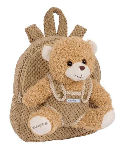 Safta Sac à dos préscolaire avec ourson 23 x 27 x 7.5 cm pour enfant de 3 ans Safta Sac à dos préscolaire avec ourson 23 x 27 x 7.5 cm pour enfant de 3 ans