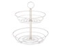 Kinvara Corbeille à Fruits Double Métal Chromé 26x8x26 cm Argent (Set de 6)