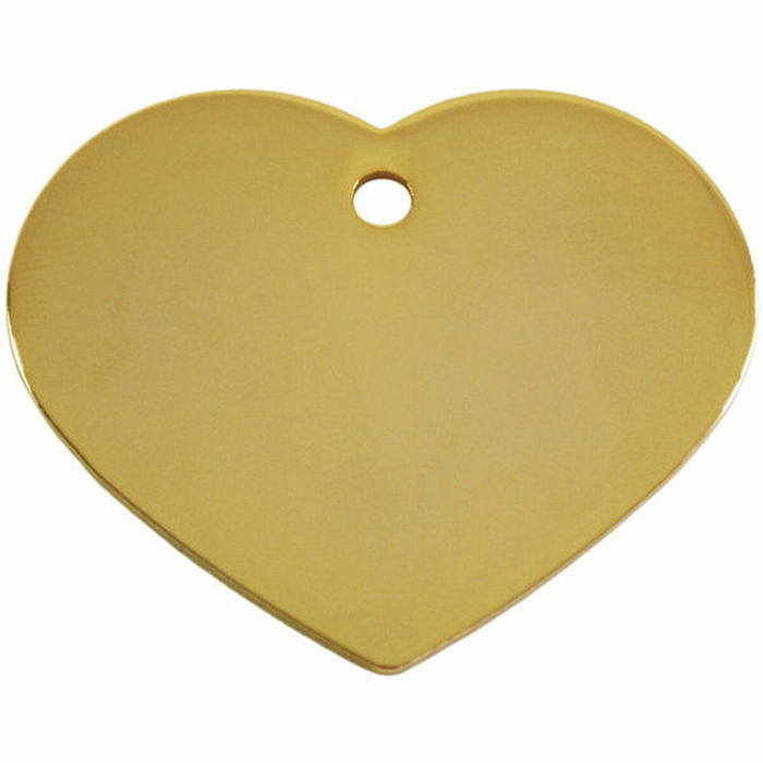 Plaque d'identification pour collier Imarc Heart Jaune Doré