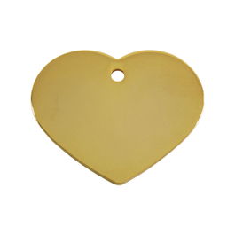Plaque d'identification pour collier Imarc Heart Jaune Doré