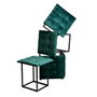 GO GIFT Jeu de tabourets Transformer Vert foncé, 5 unités