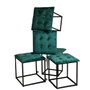 GO GIFT Jeu de tabourets Transformer Vert foncé, 5 unités