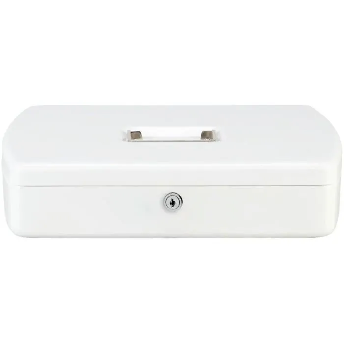 Burg-Wächter Caissette à monnayeur ZK 2307 EURO en acier peint blanc pour pièces et billets - 75 x 330 x 235 mm