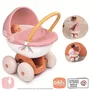 Smoby - Landau câlin Baby Nurse pour poupon, poussette jouet avec rangement et housse lavable, pour enfant dès 18 mois (42 cm)