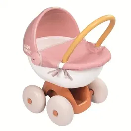 Smoby - Landau câlin Baby Nurse pour poupon, poussette jouet avec rangement et housse lavable, pour enfant dès 18 mois (42 cm)