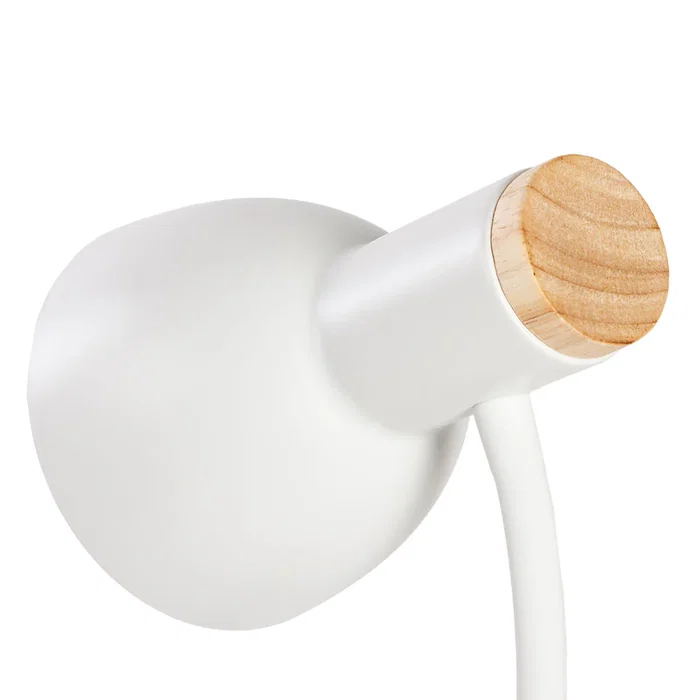 SKD Lámpara de Mesa Design 'Alison', Réf. T003-W, Lampe de Table Moderne, Abat-Jour Unique, Douille E27 pour Ampoule LED