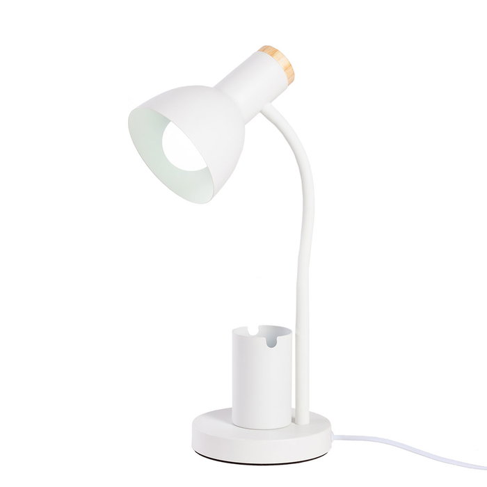 Lampe de Table Design Alison SKD-T003-W avec Douille E27 pour Ampoule LED - Moderne et Élégante Lampe de Table Design Alison SKD-T003-W avec Douille E27 pour Ampoule LED - Moderne et Élégante