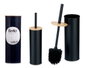 Berilo Porte-balai métal noir avec bambou 9.5 x 27.2 x 9.5 cm (Set de 6)