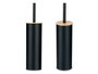 Berilo Porte-balai métal noir avec bambou 9.5 x 27.2 x 9.5 cm (Set de 6)