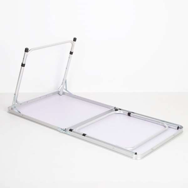 Color Baby Table de Camping Aluminium Pliante 120 x 60 cm Hauteur Ajustable 60-70 cm