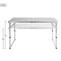 Color Baby Table de Camping Aluminium Pliante 120 x 60 cm Hauteur Ajustable 60-70 cm