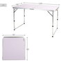 Color Baby Table de Camping Aluminium Pliante 120 x 60 cm Hauteur Ajustable 60-70 cm