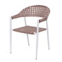 BigBuy Garden Chaise de jardin Nadia Biscuit Aluminium