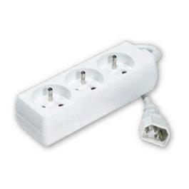 Riello upsu Regleta Iec 3 Prises Schuko 1.5 m C14 Blanc 10 A