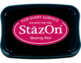 Tsukineko Tampon STAZON Rouge ardent pour verre et plastique