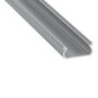 KIMERA-ORRE Profilé aluminium anodisé argent avec diffuseur opale et embouts, 2,02 m