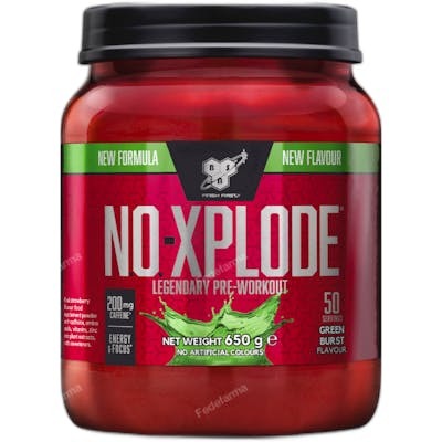 BSN N.O. Xplode Legendary 650G Green Burst - Boisson énergétique pour l'entraînement et la concentration BSN N.O. Xplode Legendary 650G Green Burst - Boisson énergétique pour l'entraînement et la concentration