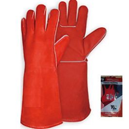 Jovit Gants de Soudeur Rouges 40cm T-9